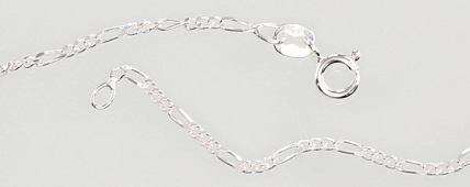 Silver chain Figaro 1,8 mm, diamond cut. Photo Nr. 2