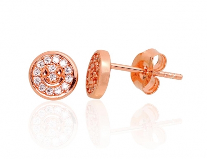 Silver stud earrings. Photo Nr. 1