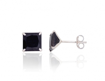 Silver stud earrings. Photo Nr. 1
